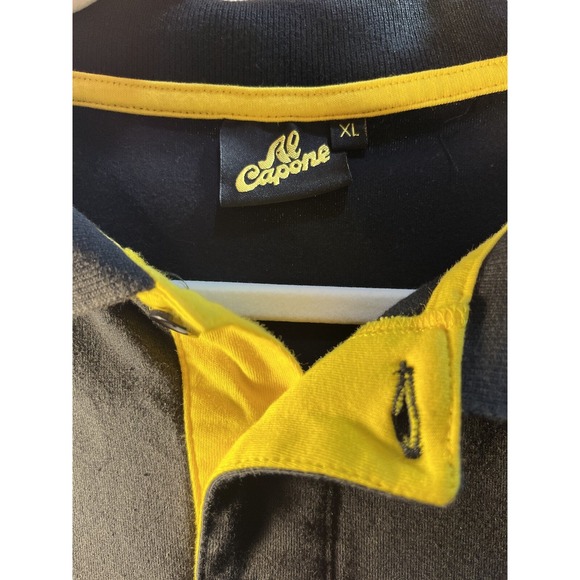 Al Capone Polo Shirt Mens Extra Large Black Nuber18 Cigarillo Short Sleeve - Picture 7 of 9